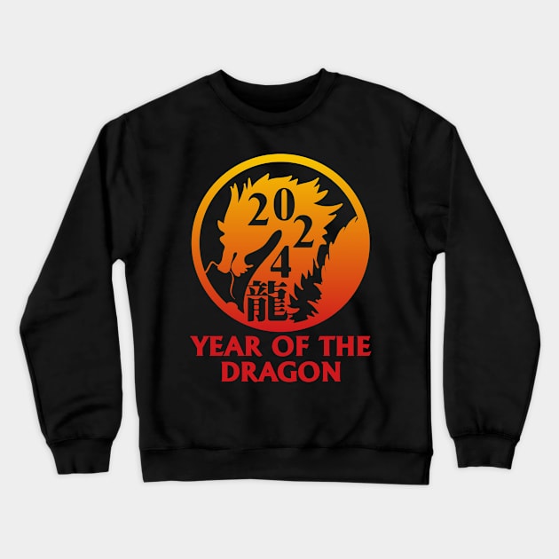 Year of the Dragon 2024 Chinese Zodiac Lunar New Year Crewneck Sweatshirt by Bunny Prince Design